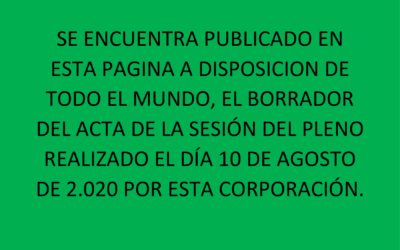 PUBLICACION BORRADOR ACTA 10 AGOSTO 2020